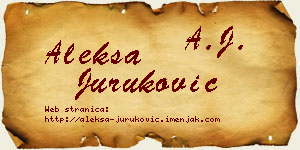 Aleksa Juruković vizit kartica